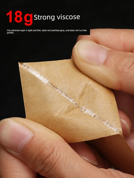 Kraft Kağıt Yapışkan Etiket A5 Kahverengi Ambalaj Kağıdı Koyu Renk 200 Sayfa - Resim 5