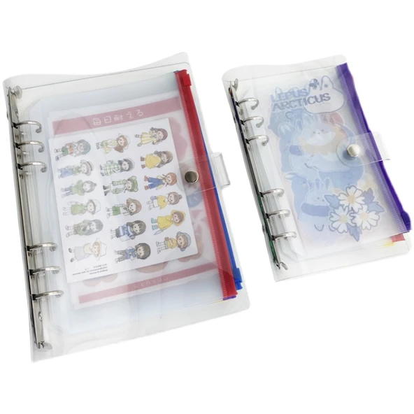 A5 A6 Gevşek Yaprak Spiral Defter Fermuarlı Çanta - Kılıfsız A7 Fermuarlı 6 Renk 12 Adet - 6