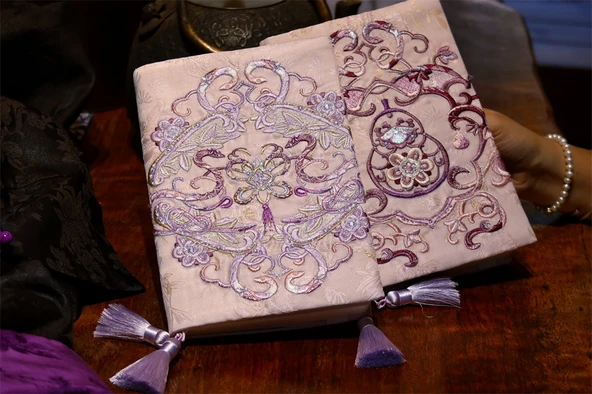 El Yapımı Nakışlı Defter A5 - Spirit Pearl Büyülü Yılan - Çok Fonksiyonlu Sayfa - 11