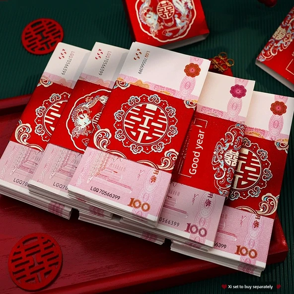 Çin Düğün Evlilik Sertifikası Nişan Defteri - Nişan Altın 60000 Yuan (Lu Baizhang)