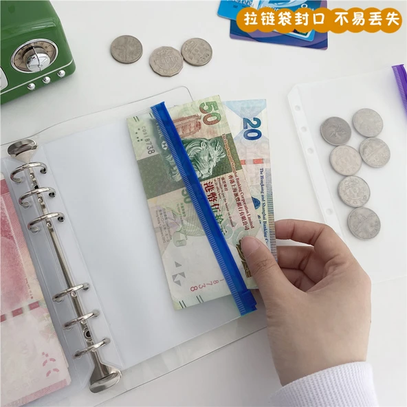 A5 A6 Gevşek Yaprak Spiral Defter Fermuarlı Çanta - Kılıfsız A6 Fermuarlı 6 Renk 12 Adet - 4