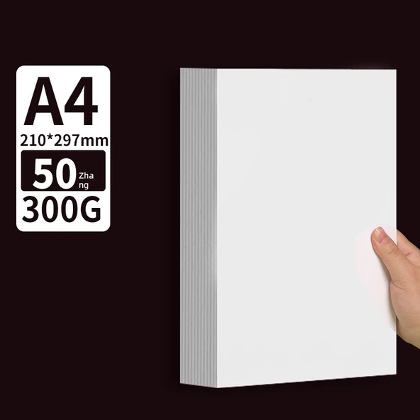 Yeşil Bambulu Hollanda Beyaz Karton Sanat Çizim Kağıdı - [A4] 300g/50 yaprak