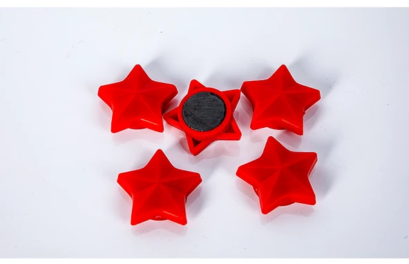 Manyetik Beşgen Yıldız Çıkartmalar - 4cm Stereo Mavi (8 adet/kart) - 11