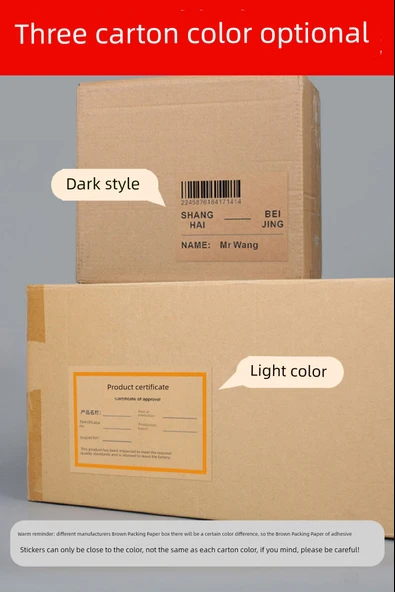 Kraft Kağıt Yapışkan Etiket A5 Kahverengi Ambalaj Kağıdı Koyu Renk 200 Sayfa - Resim 7