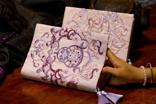 El Yapımı Nakışlı Defter A5 - Spirit Pearl Büyülü Yılan - Çok Fonksiyonlu Sayfa - 12