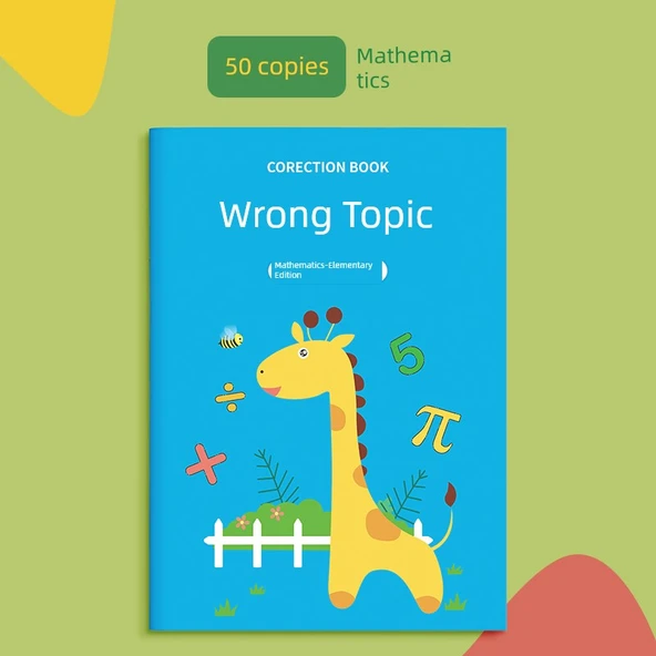 İlkokul Düzeltme Defteri - Matematik Hata Toplama - 50 Adet