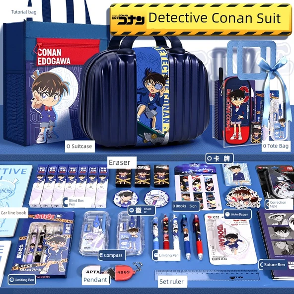 Dedektif Conan Kırtasiye Seti - Hediye Çantası - Yükseltilmiş - Resim 3