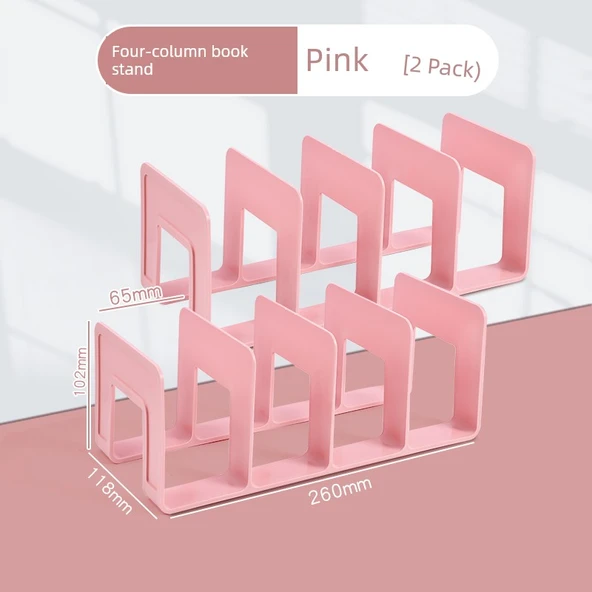 Dört Sütunlu Kitaplık - Pembe