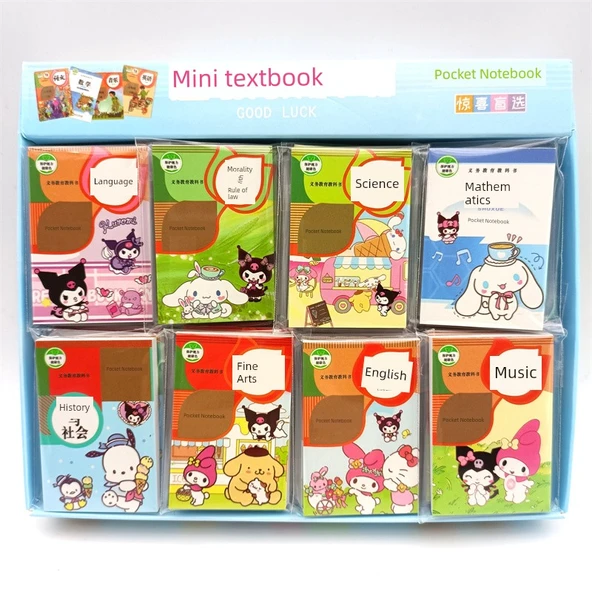 Sevimli Karikatür Mini Defter - Sanrio Kitap Karışık 8 Küçük Defter