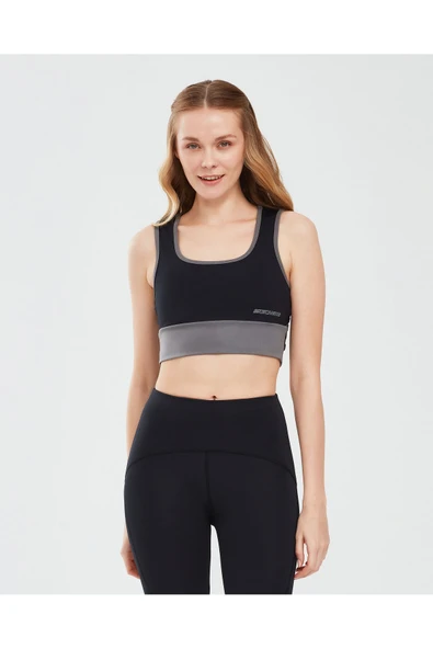 Performance Coll. W Mid Support Bra Kadın Siyah Sporcu Sütyeni S241110-001