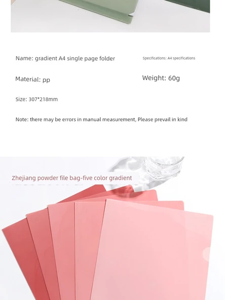 A4 Kağıt Depolama Klipsi - Gradyan Mor - Kalınlaştırılmış 20 Paket - Resim 9