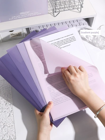 A4 Kağıt Depolama Klipsi - Gradyan Mor - Kalınlaştırılmış 20 Paket - Resim 6