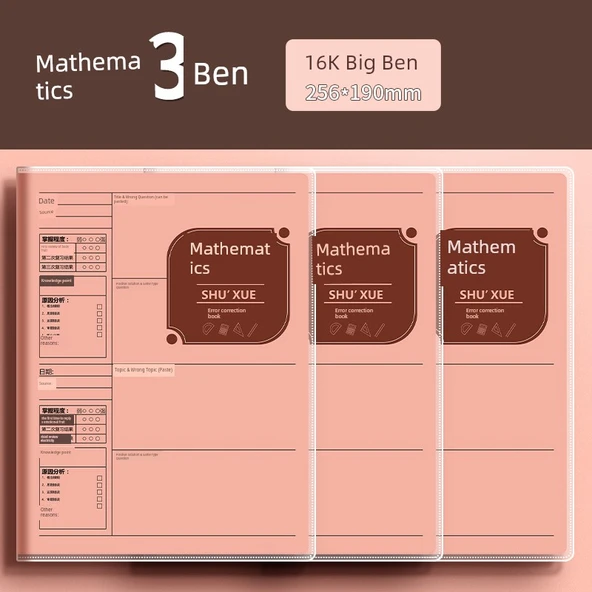 B5 Düzeltme Defteri - 3 Adet Matematik