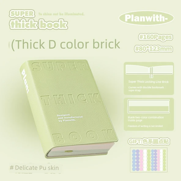 Taşınabilir Defter - Kırmızı Tuğla - Yeşil