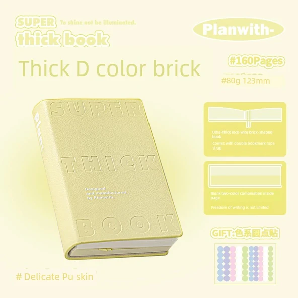Taşınabilir Defter - Kırmızı Tuğla - Sarı