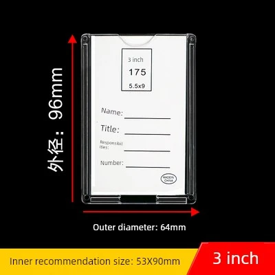 3 İnç Belge Saklama Dosyası - Dikey 6.4x9.6 cm