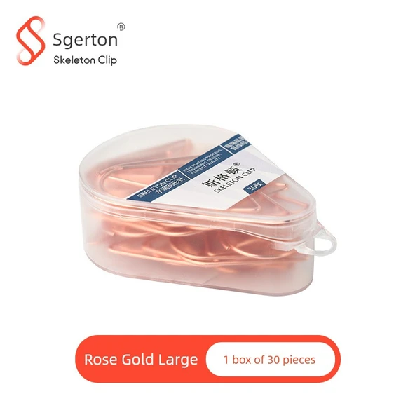 Yaratıcı Su Damlası Kağıt Klibi - Rose Gold (Büyük 30)