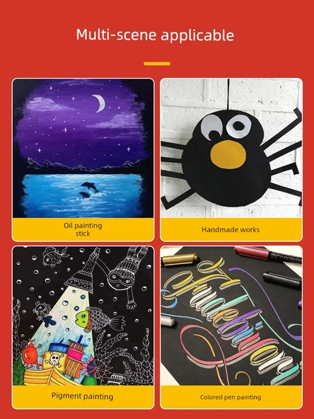 A3 Siyah Karton - 50 Yaprak - Kalın 230g - Resim 6