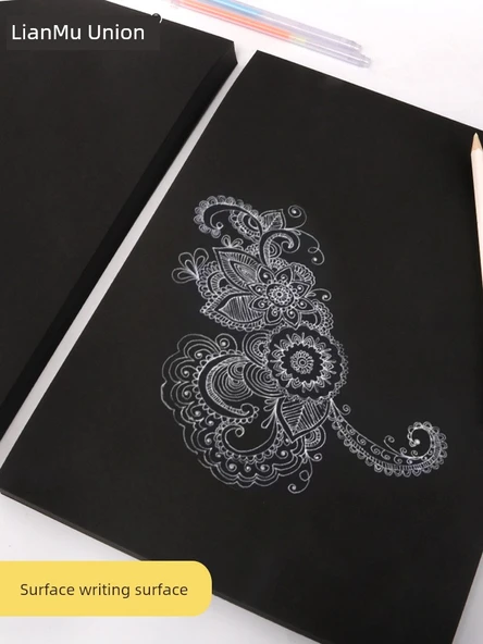 Siyah Karton Levha - 150g - 8 Açık - 50 Adet (Hafif Kalın) - Resim 3