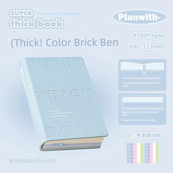 Taşınabilir Defter - Kırmızı Tuğla - Mavi
