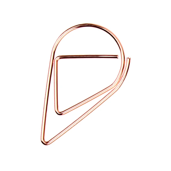 Yaratıcı Su Damlası Kağıt Klibi - Rose Gold (Büyük 30) - 6