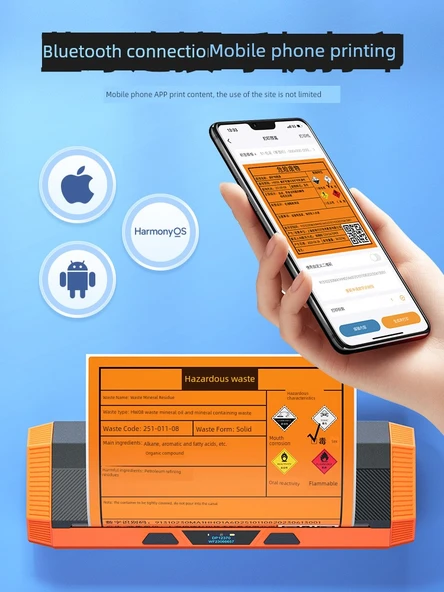 Tehlikeli Atık Etiketi - 10x10cm - 100 Etiket - İkonsuz - Resim 2