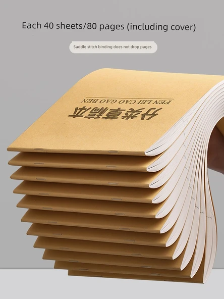 Kalem Defteri - 6 Bölmeli - Kalınlaştırılmış - 2 Paket (200 sayfa toplam) - Resim 6