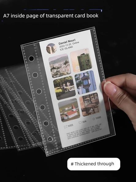 A7 Foto Kart Klasörü İç Sayfaları - Parlak Yeşil PP Kapağı PVC Kapak İç Sayfa Yok - 2