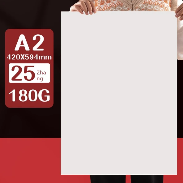 Beyaz Karton Kağıt [A2] 180g/25 yaprak