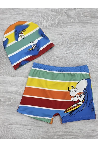 Erkek Çocuk Boneli ve Şortlu Mayo Takımı 12256 - 5