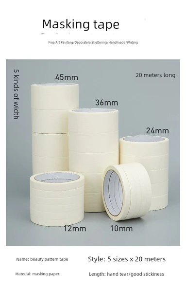 Sanat Kağıdı Bant - 2.4cm - 10 Rulo - 20 m/Rulo - Resim 8