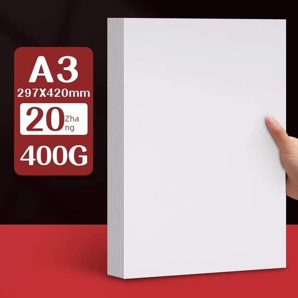 Beyaz Karton Kağıt [A3] 400g/20 yaprak