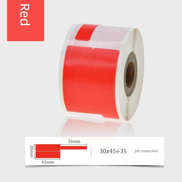 Evrensel Termal Transfer Etiket Kağıdı - Mavi - 30x45+35mm - 200 Sayfa