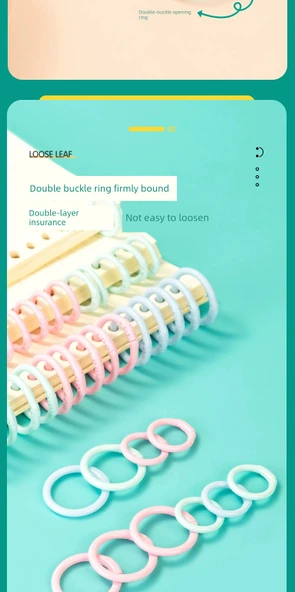 Delikli Sırt Kırtasiye Halkası - Plastik Karışık 15mm - 50 Adet - Mavi - 11