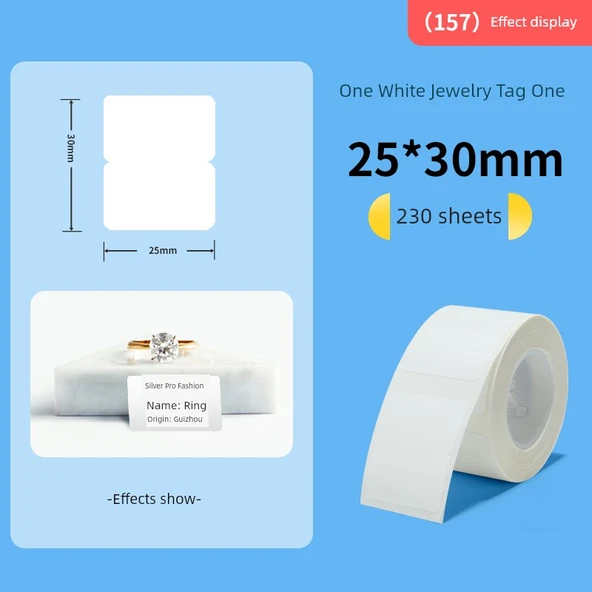 Beyaz Takı Etiketi - 25*30-230