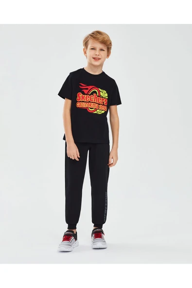 B Lw Fleece Jogger Sweatpant Büyük Erkek Çocuk Siyah Eşofman Altı Sk232066-001