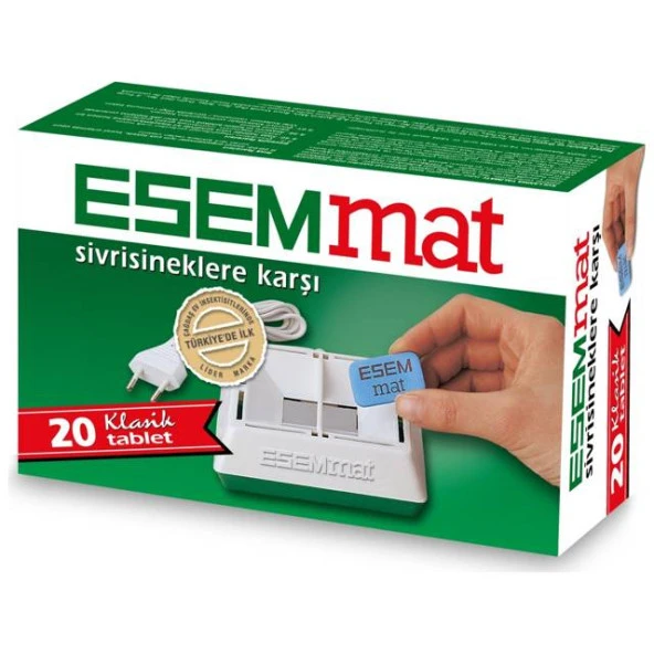 ESEMMAT TABLET 20 Lİ SİVRİSİNEK KOVUCU TABLET