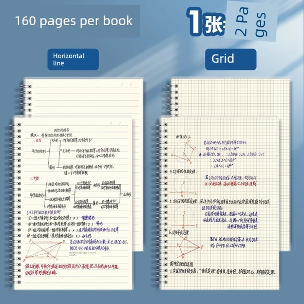 A5 Orta Kalın Boş Defter - 5 Adet - 80 Yaprak - 160 Sayfa - 4
