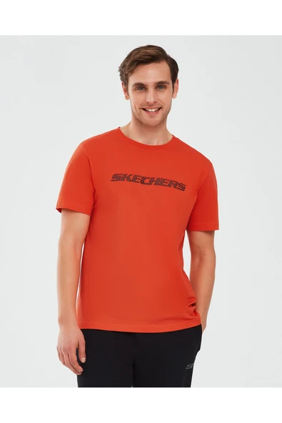 Graphic T-shirt M Short Sleeve Erkek Turuncu Tshirt S212960-700