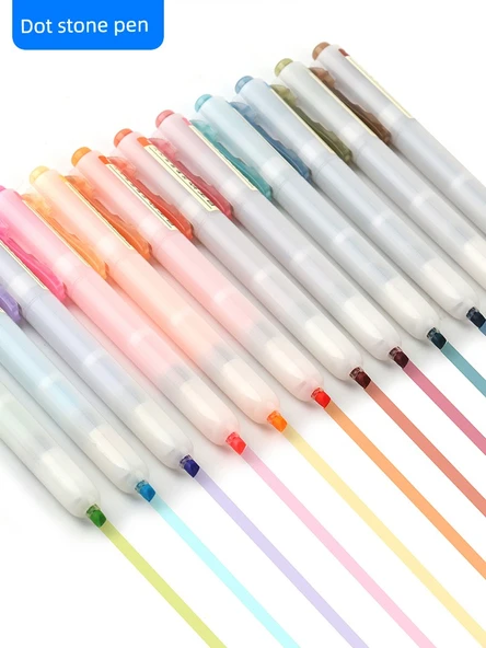 Fluoresan Renkli Kalem - 3'lü Set - Fluoresan Sarı + Su Mavisi + Elma Yeşili - Resim 3