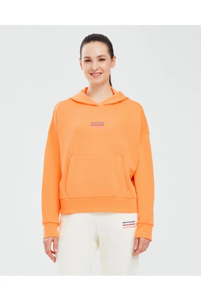Essential W Hoodie Sweatshirt Kadın Açık Turuncu Sweatshirt S232243-823