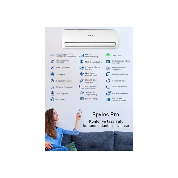 ECA SPYLOS 12000 BTU İNVERTER KLİMA - 2