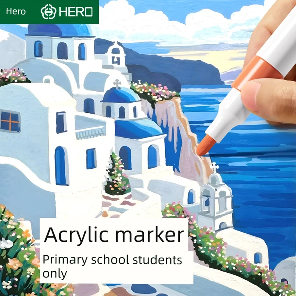 Akrilik Marker Kalem Seti - 12 Renk Yükseltme Mürekkebi - Öğrenci Tavsiyesi - 2