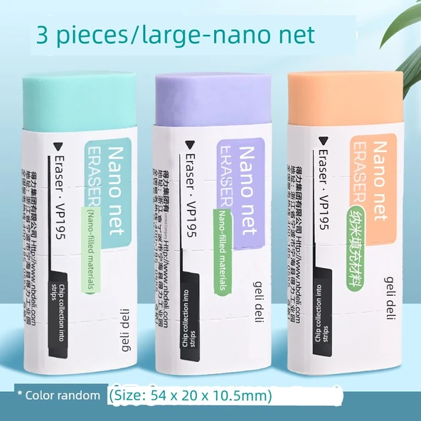 Deli Nano Net Silgi - Büyük 3 Adet - Kolay Silme - Az Atık