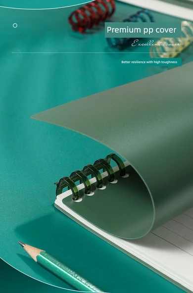 Retro B5 Gevşek Yaprak Defter - Kalın Kağıt B5 Yatay Çizgi 5 Retro Dört Renk - 8