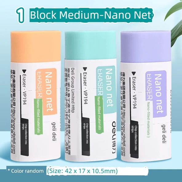 Deli Nano Net Silgi - Orta 1 Adet - Kolay Silme - Az Atık