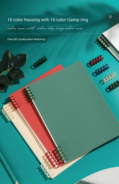 Retro B5 Gevşek Yaprak Defter - Kalın Kağıt B5 Yatay Çizgi 1 Yedek Çekirdek - 6