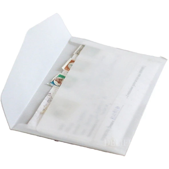 Retro Stil Şeffaf Kağıt Zarf - No. 0 6.4x9.6cm - 6