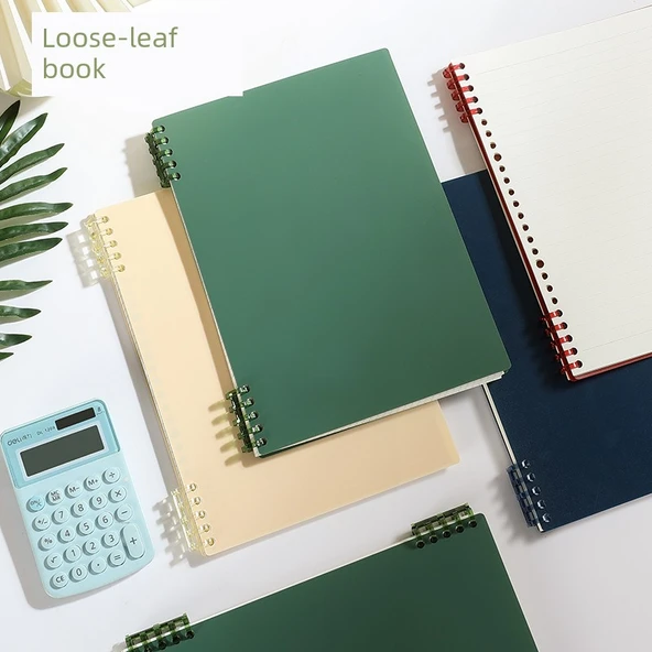 Retro B5 Gevşek Yaprak Defter - Kalın Kağıt B5 Yatay Çizgi 1 Renk Rastgele