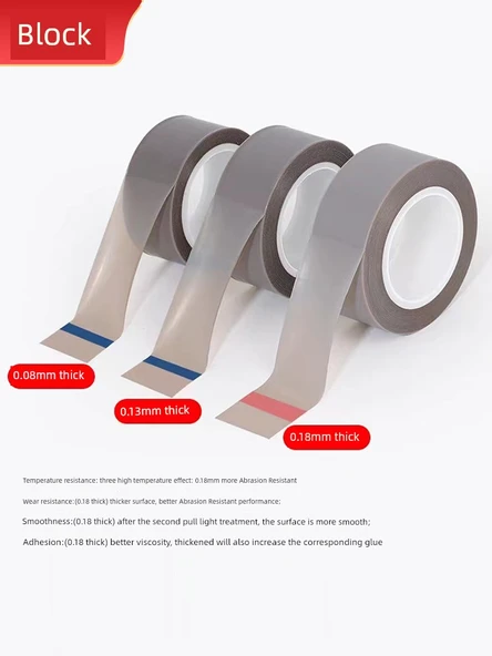 Teflon Yapıştırıcı Bant - 0.08mm Kalınlık - 25mm Genişlik - 10m Uzunluk - 3